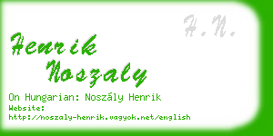 henrik noszaly business card