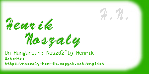 henrik noszaly business card